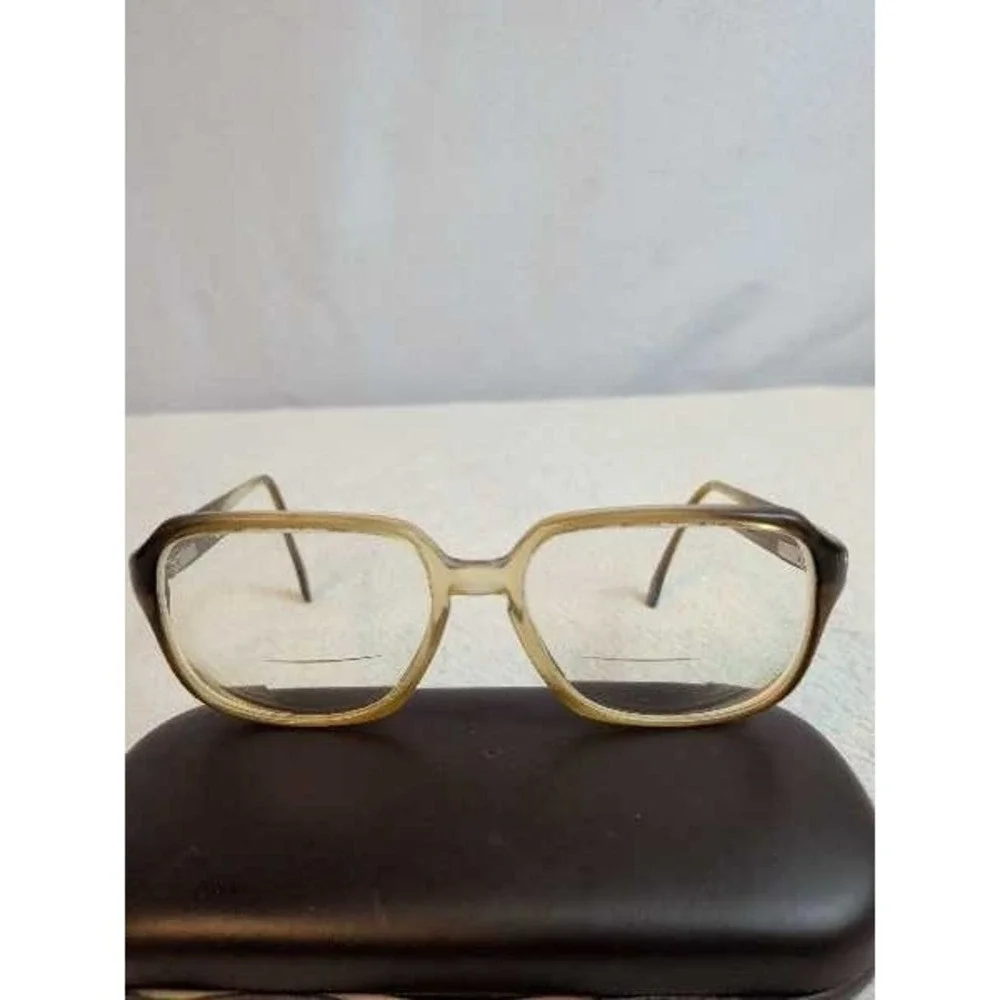 Rodenstock Eyeglasses 5475 Vintage Gold Brown Tortoise Rimless Glasses w Case